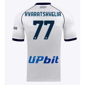 SSC Napoli Khvicha Kvaratskhelia #77 Gostujuci Dres 2023-24 Kratak Rukavima